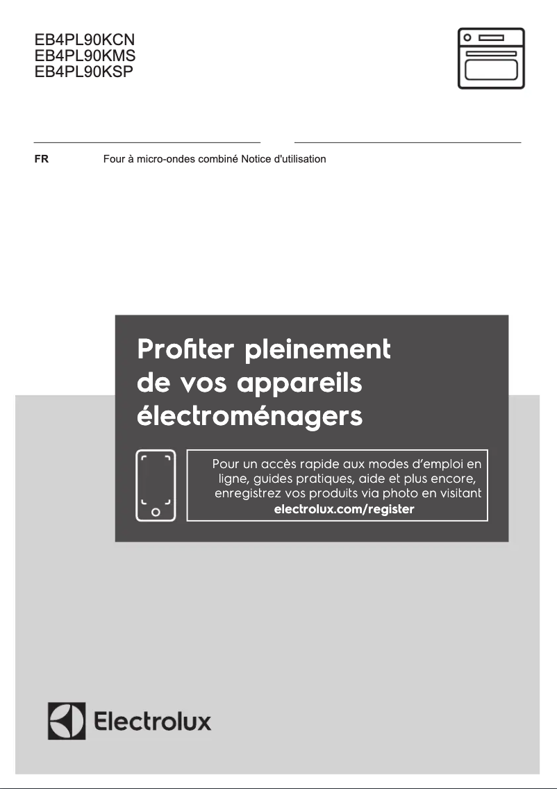 Page 1 de la notice Manuel utilisateur Electrolux EB4PL90KSP