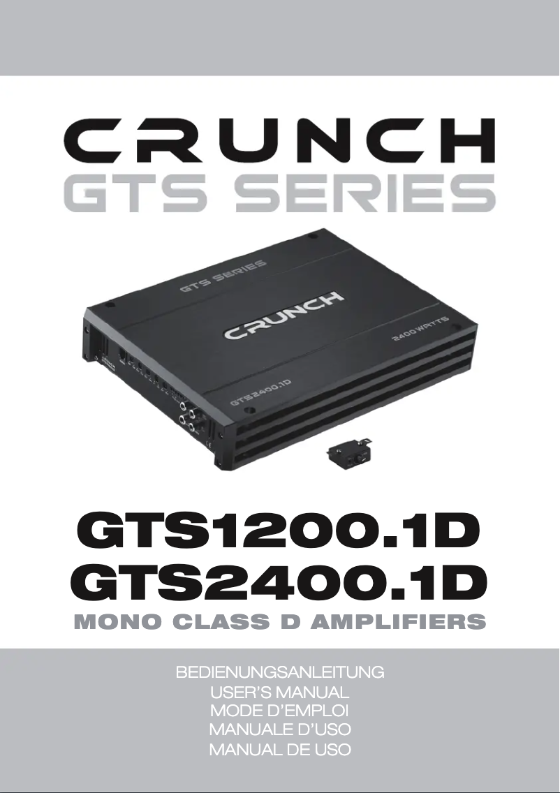 Página 1 del manual Manual de usuario Crunch GTS2400.1D