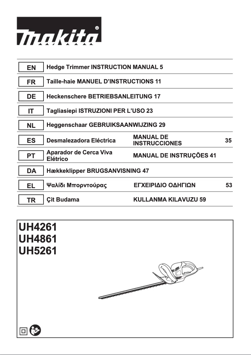 Image de la première page du manuel de l'appareil UH4261