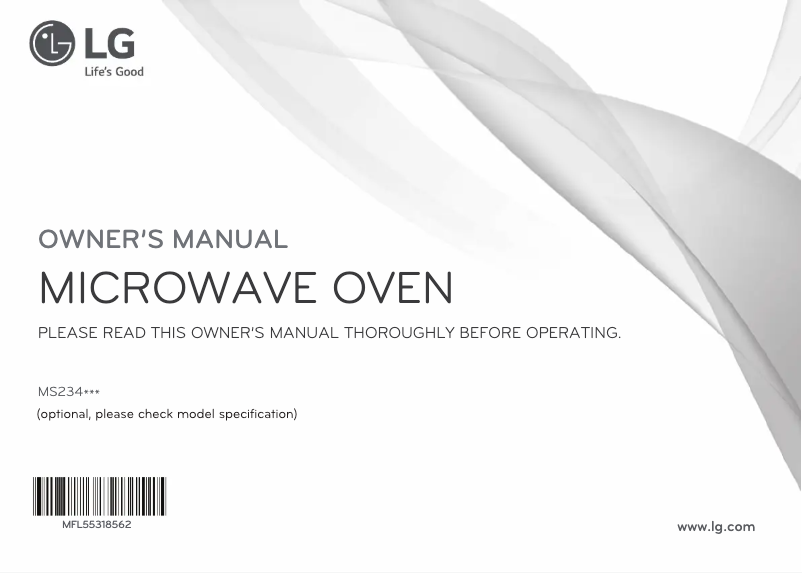 Page 1 de la notice Manuel utilisateur LG MS2344BAB