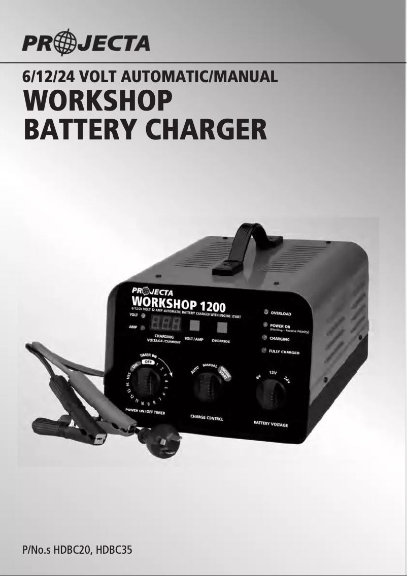 Page 1 de la notice Manuel utilisateur Projecta HDBC20