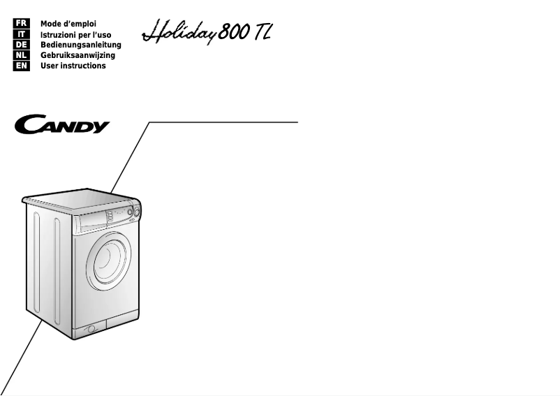 Page n°1 - Manuel utilisateur Candy Holiday 800TL
