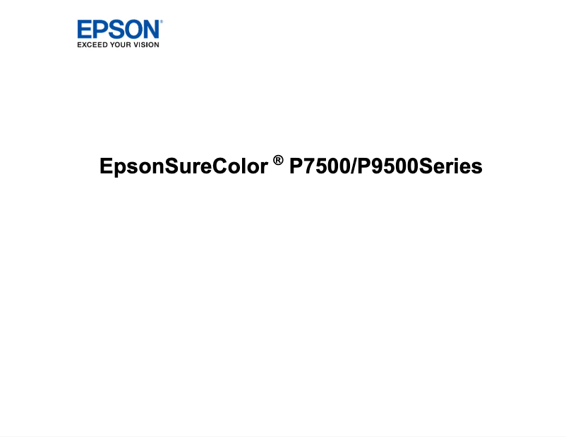 Página 1 del manual Manual de usuario Epson SureColor P9570