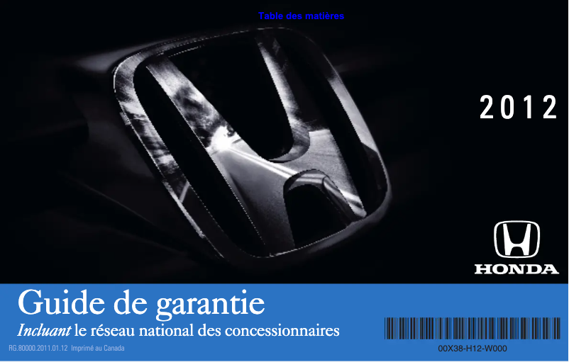 Imagen de la primera página del manual del dispositivo Insight (2012)