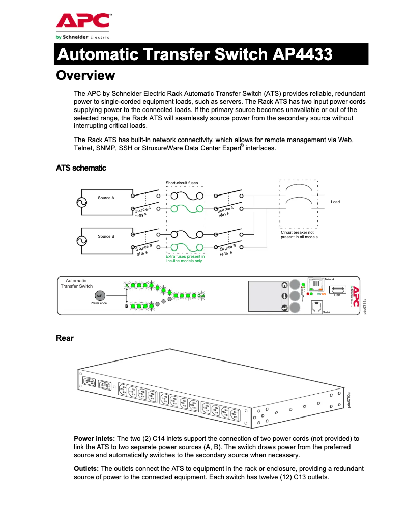 Page n°1 - Fiche technique APC AP4433