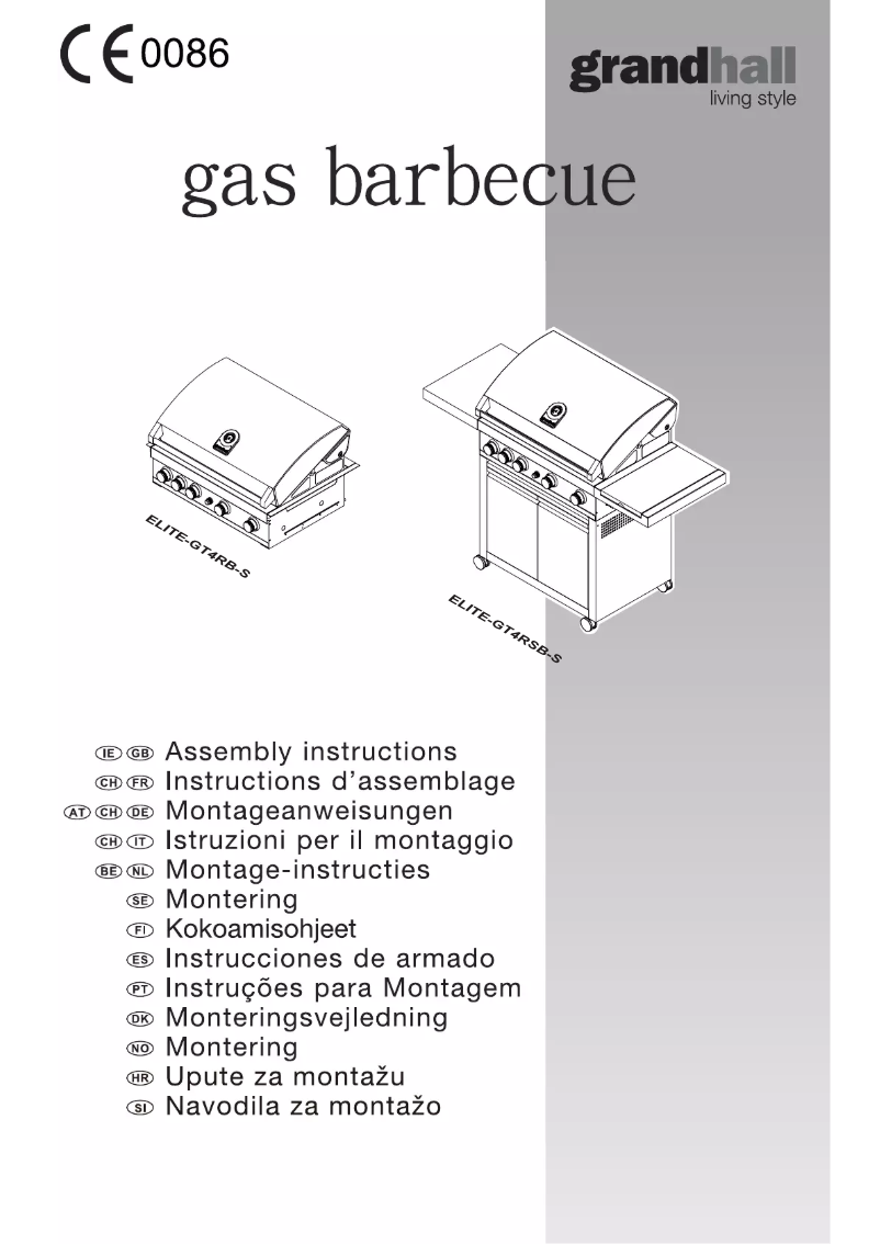 Image de la première page du manuel de l'appareil Elite GT4S-S Built in