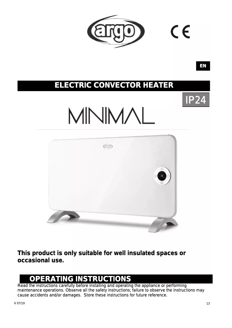 Image de la première page du manuel de l'appareil Minimal