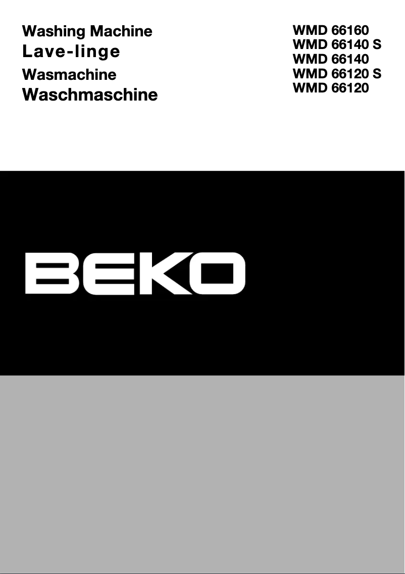 Page 1 de la notice Manuel utilisateur Beko WMD 66120 S