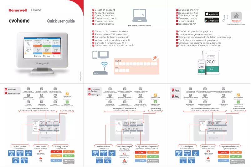 Page 1 de la notice Manuel utilisateur Honeywell Home THR99C3100