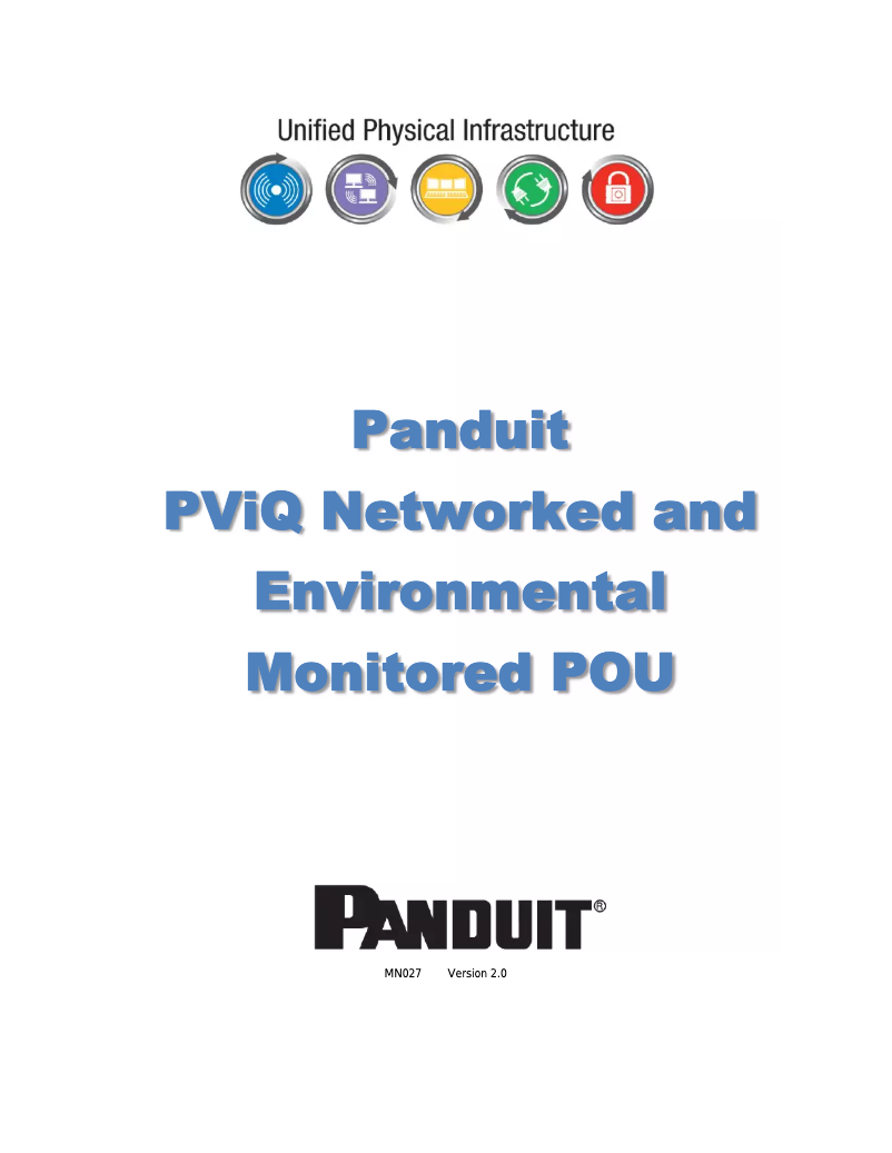 Page n°1 - Manuel utilisateur Panduit QD0B1L2BN0861