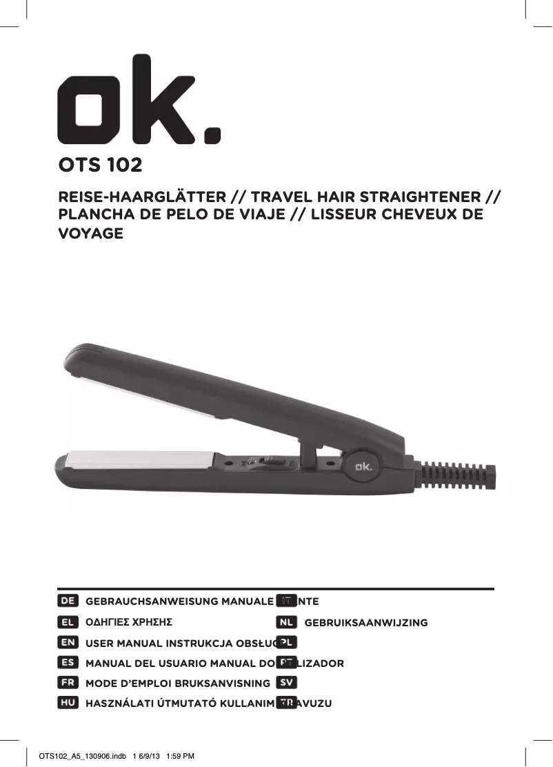 Page n°1 - Manuel utilisateur OK OTS 102