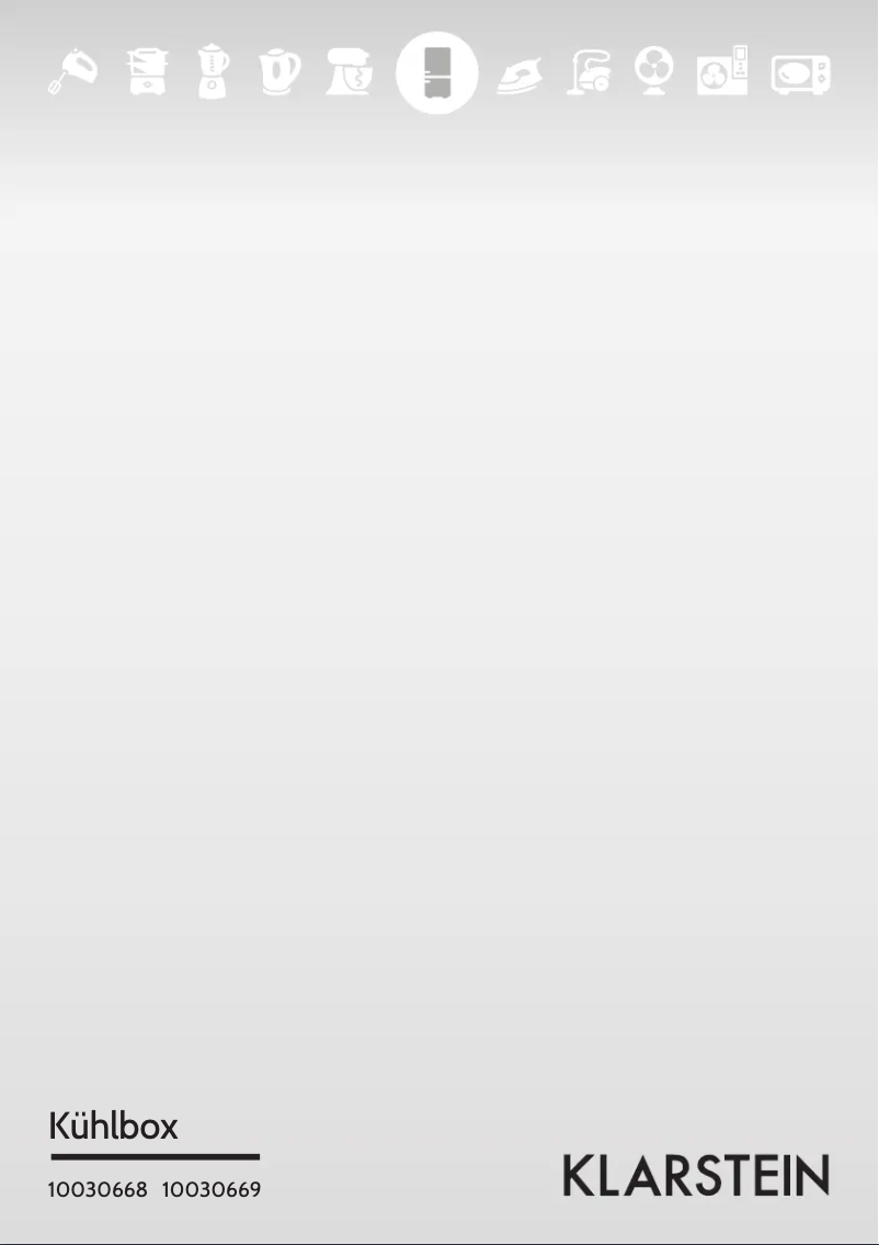 Page 1 de la notice Manuel utilisateur Klarstein 10030669