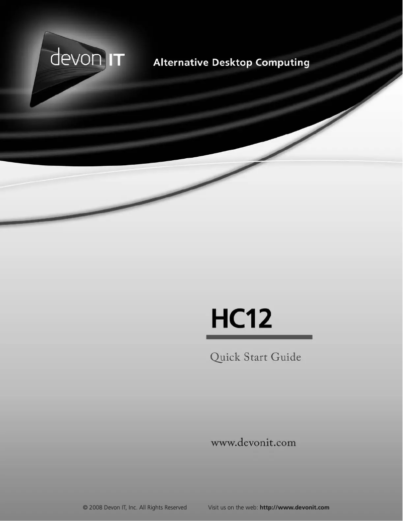 Page n°1 - Manuel utilisateur Devon IT HC12