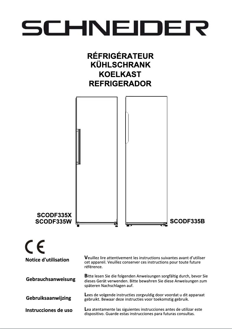 Page 1 de la notice Manuel utilisateur Schneider SCODF335X