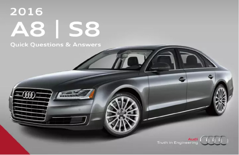 Page 1 de la notice Manuel utilisateur Audi S8 (2016)