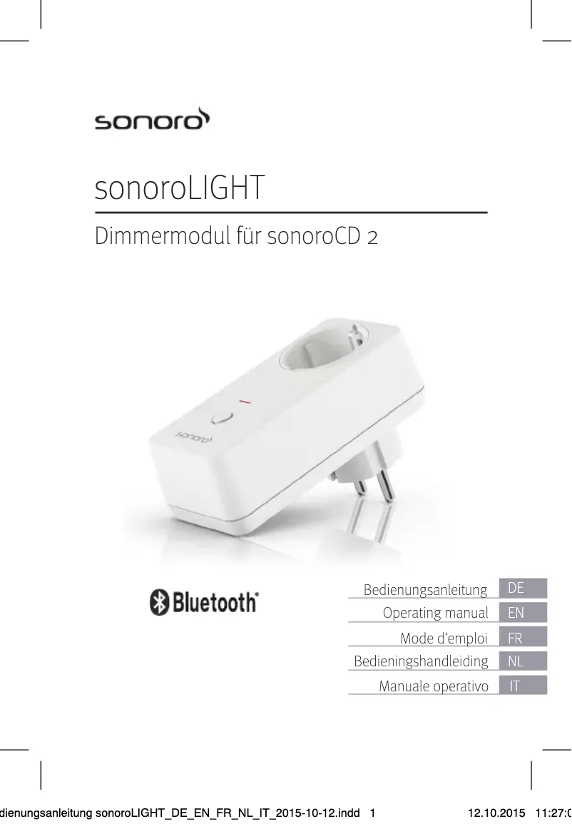 Page n°1 - Manuel utilisateur Sonoro Light