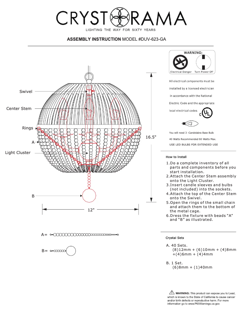 Image de la première page du manuel de l'appareil Duval DUV-623-GA