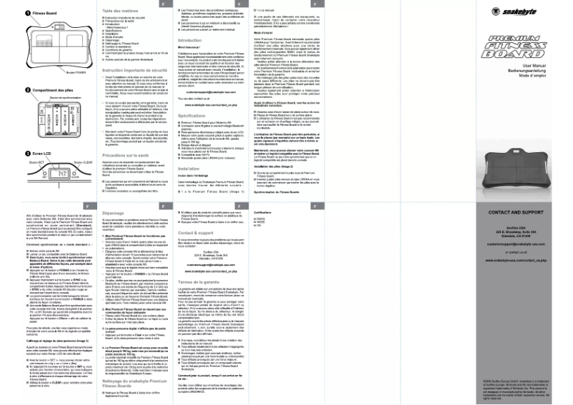 Image de la première page du manuel de l'appareil Wii Premium Fitness Board