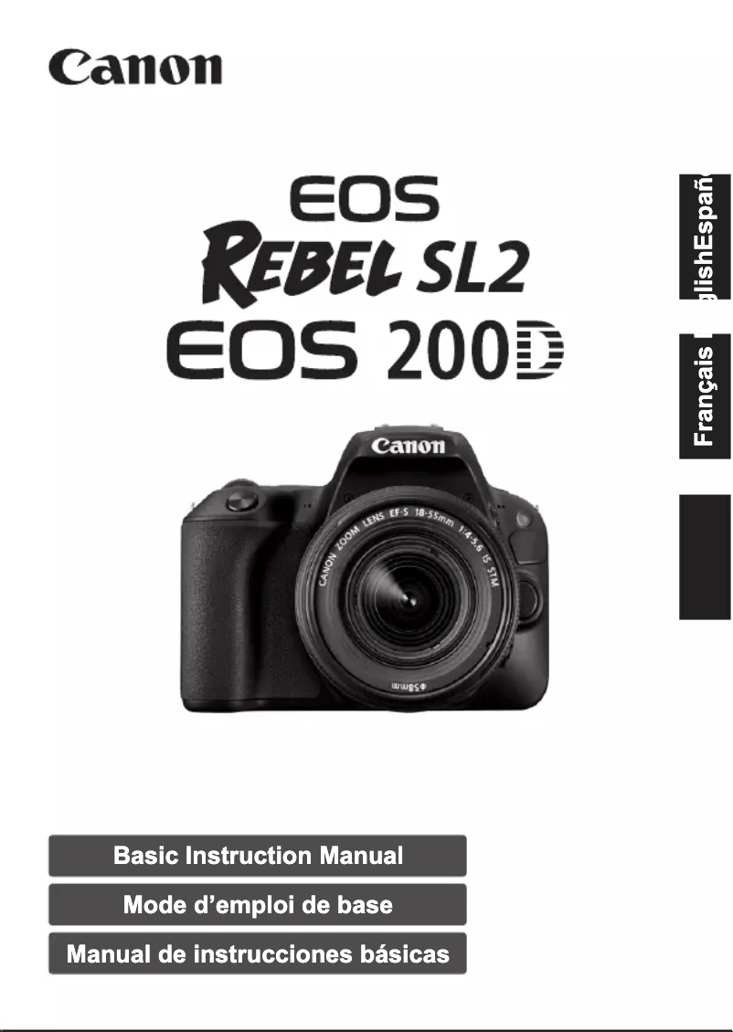 Page 1 de la notice Manuel utilisateur Canon EOS Rebel SL2