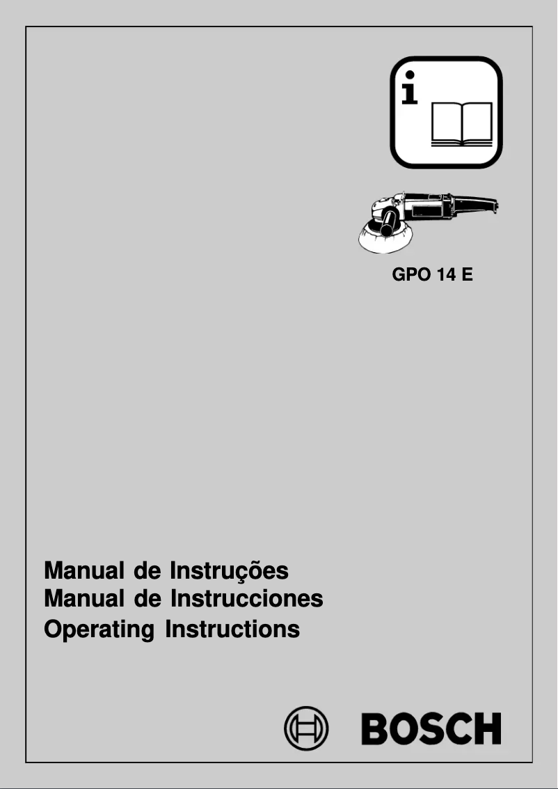 Page n°1 - Manuel utilisateur Bosch GPO 14 E Professional