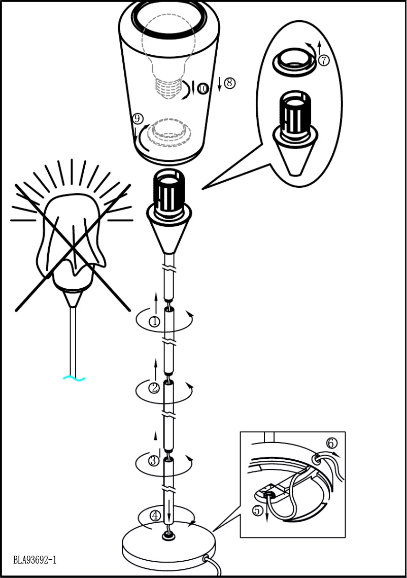 Page 1 de la notice Manuel utilisateur Eglo Pentone