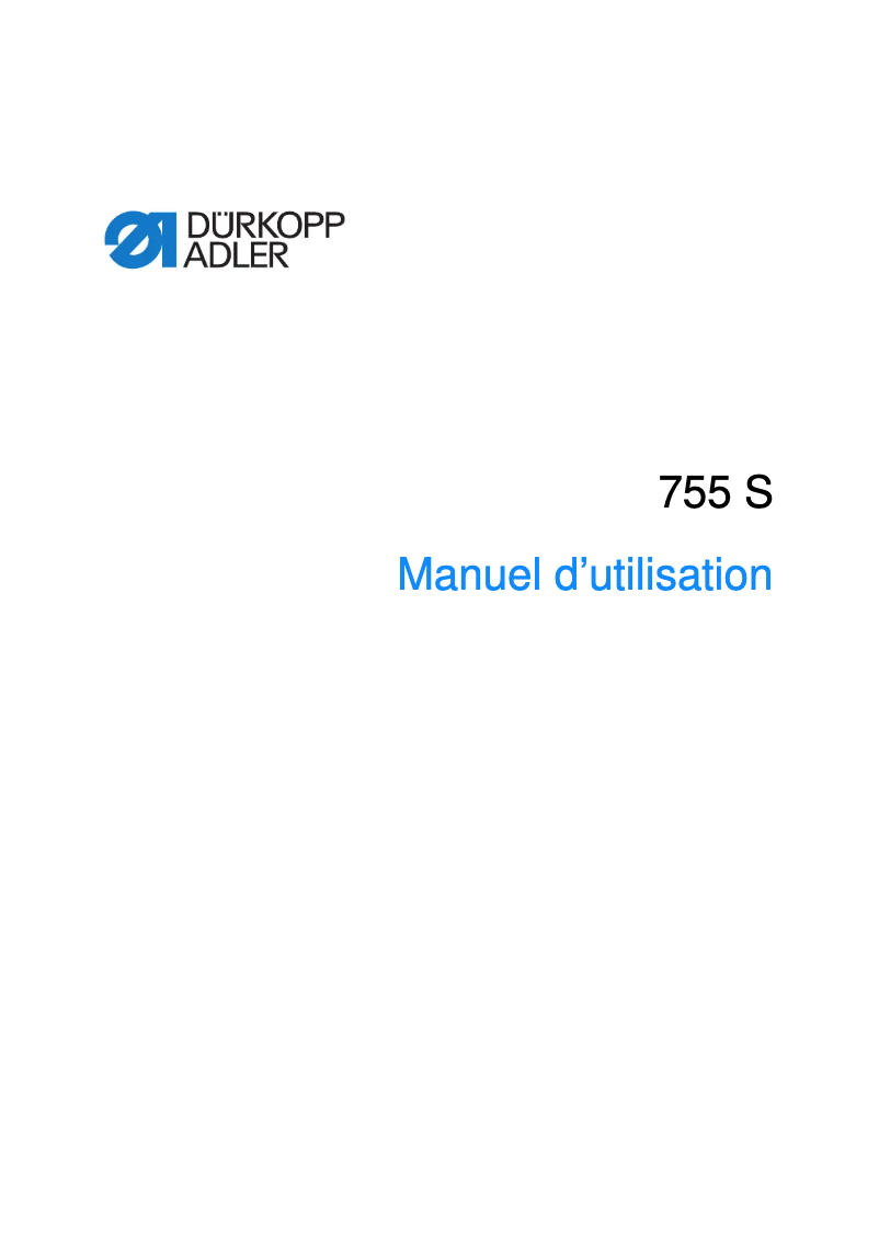 Image de la première page du manuel de l'appareil 755 S