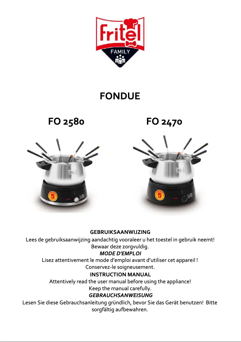 Page 1 de la notice Manuel utilisateur Fritel FO 2470