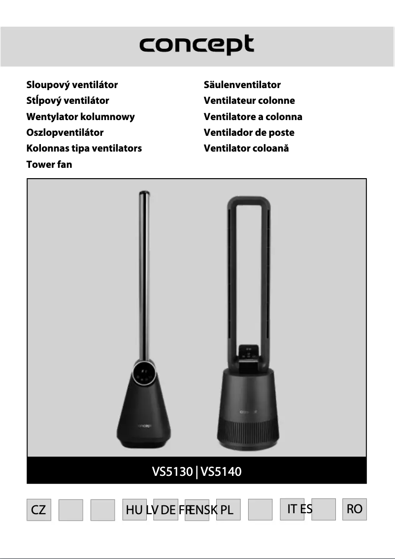 Page 1 de la notice Manuel utilisateur Concept VS5140