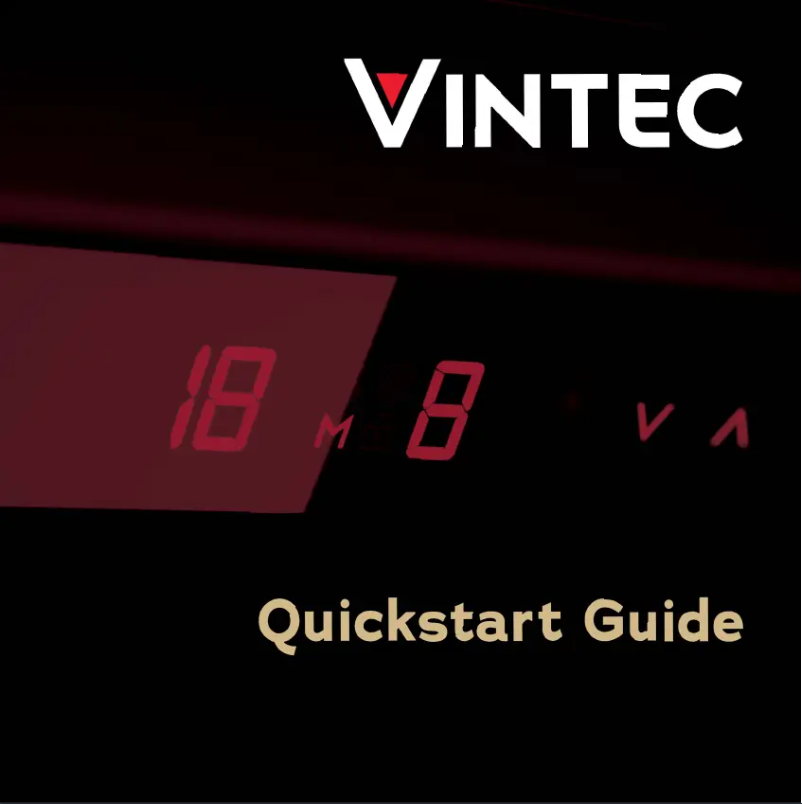 Page 1 de la notice Guide de démarrage rapide Vintec VWS035SBB