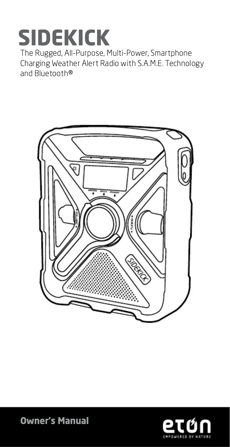 Page 1 de la notice Manuel utilisateur Eton Sidekick