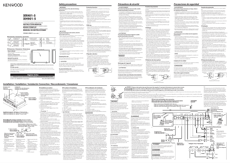 Page 1 de la notice Manuel utilisateur Kenwood XR901-5