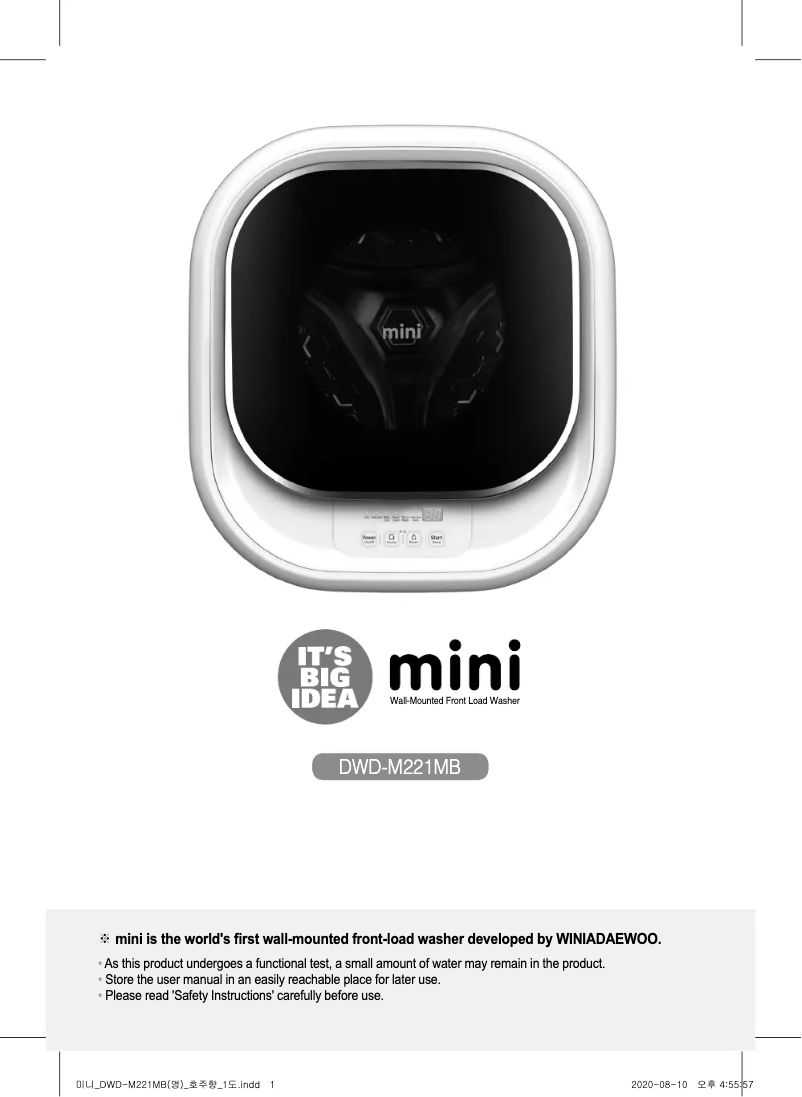 Page 1 de la notice Manuel utilisateur Winia DWD-M221MB