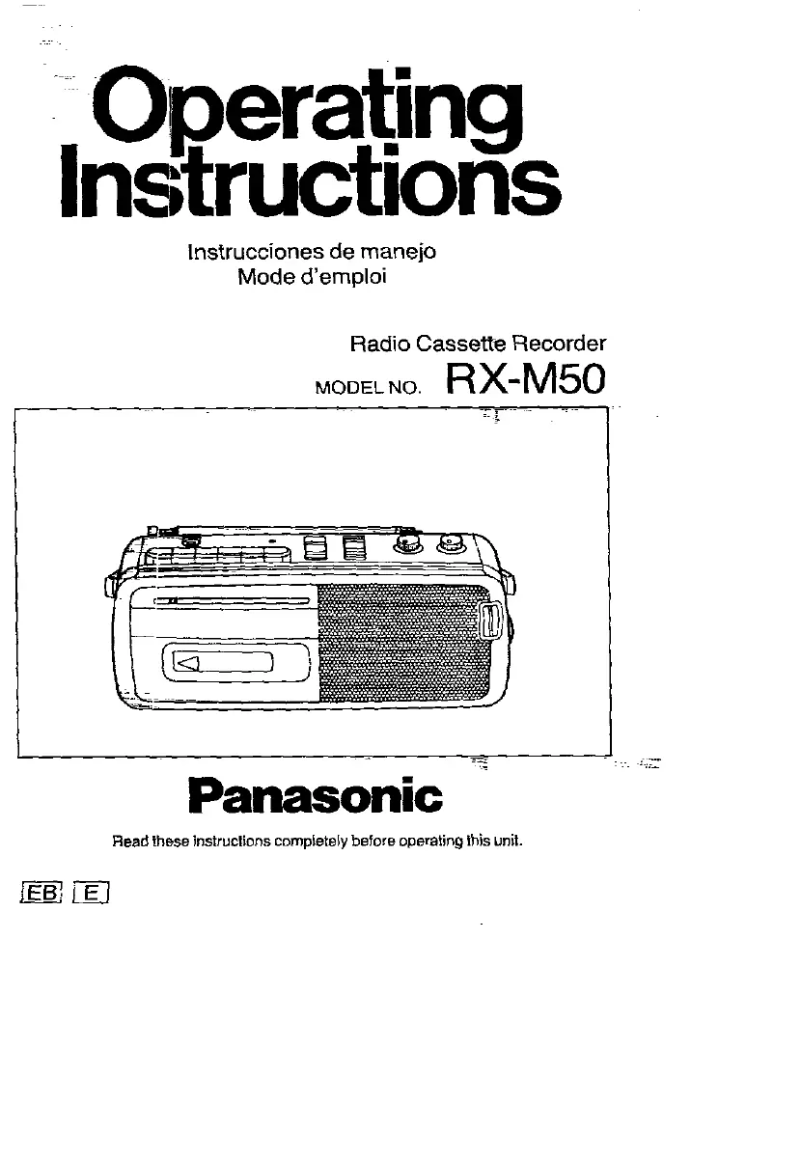 Page 1 de la notice Manuel utilisateur Panasonic RX-M50