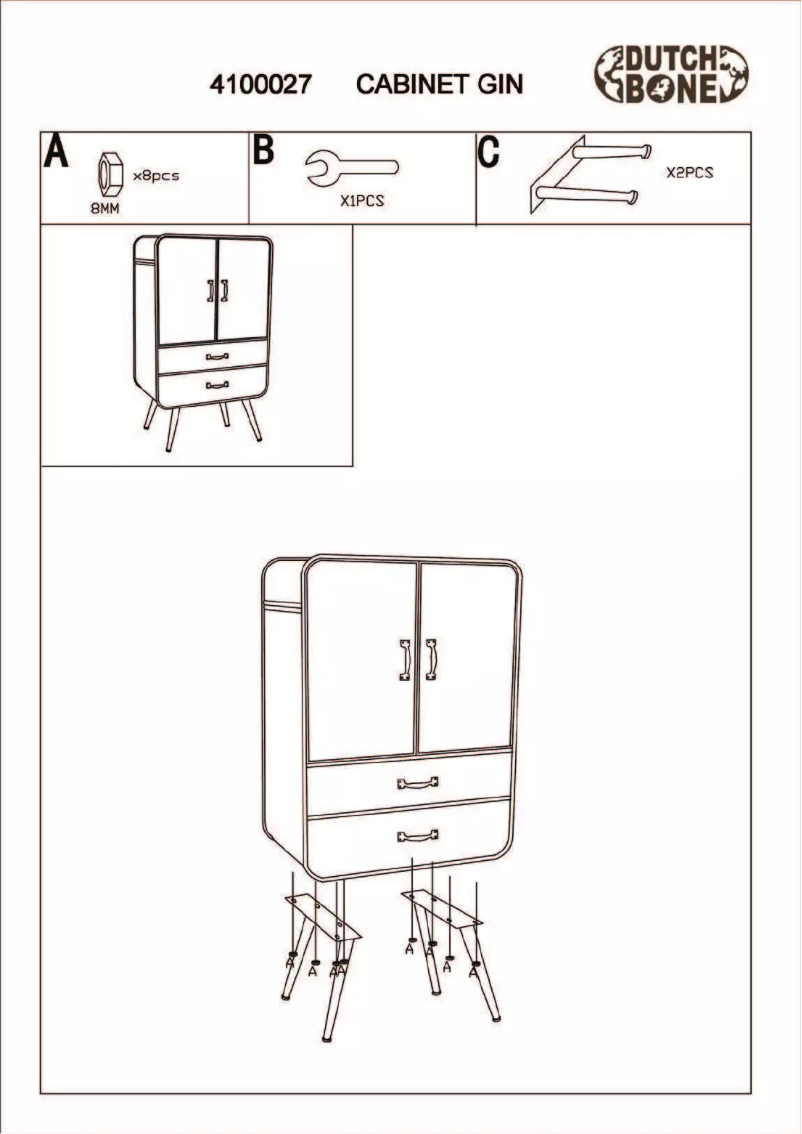 Page 1 de la notice Manuel utilisateur Dutchbone Gin