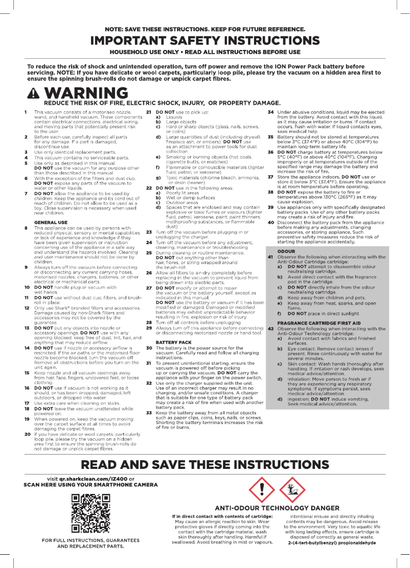 Image de la première page du manuel de l'appareil Stratos IZ420UKT