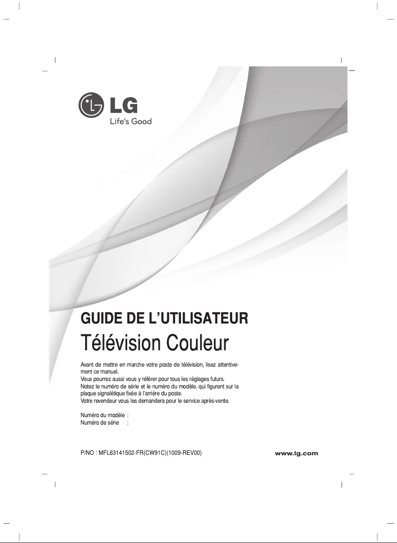 Page 1 de la notice Manuel utilisateur LG 21SC1RG