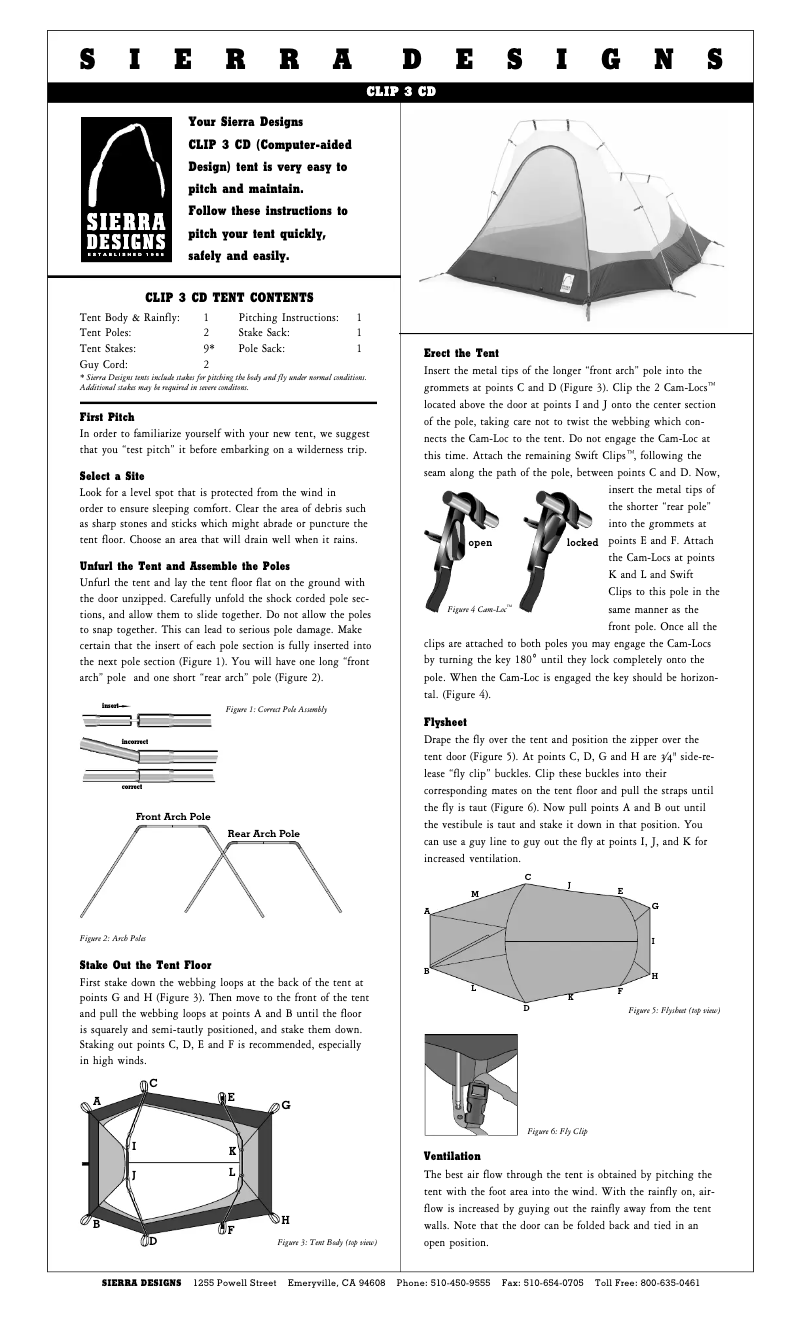 Página 1 del manual Manual de usuario Sierra Designs Clip 3 CD