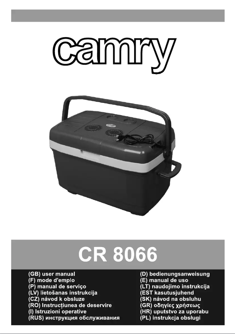 Image de la première page du manuel de l'appareil CR 8066