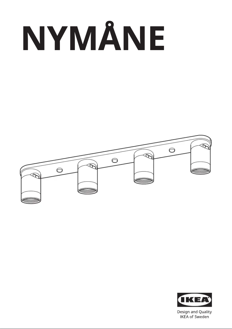 Page 1 de la notice Manuel utilisateur Ikea NYMÅNE 005.241.50