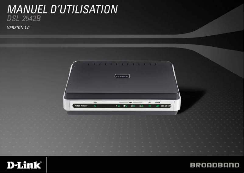 Image de la première page du manuel de l'appareil DSL-2542B