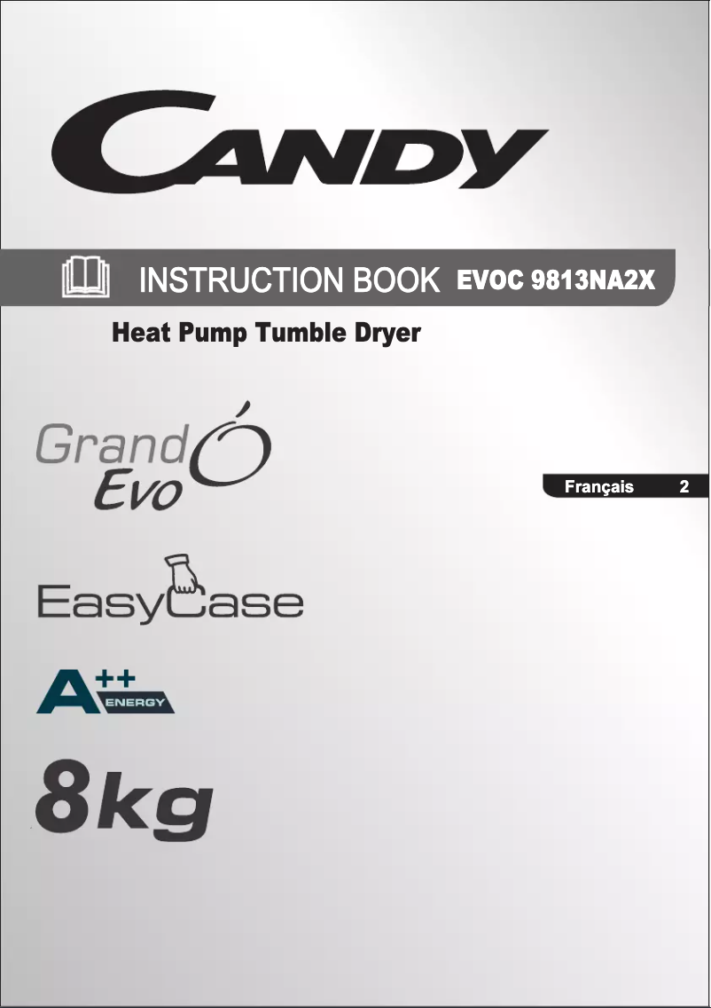 Page n°1 - Manuel utilisateur Candy EVOC 9813NA2X-47