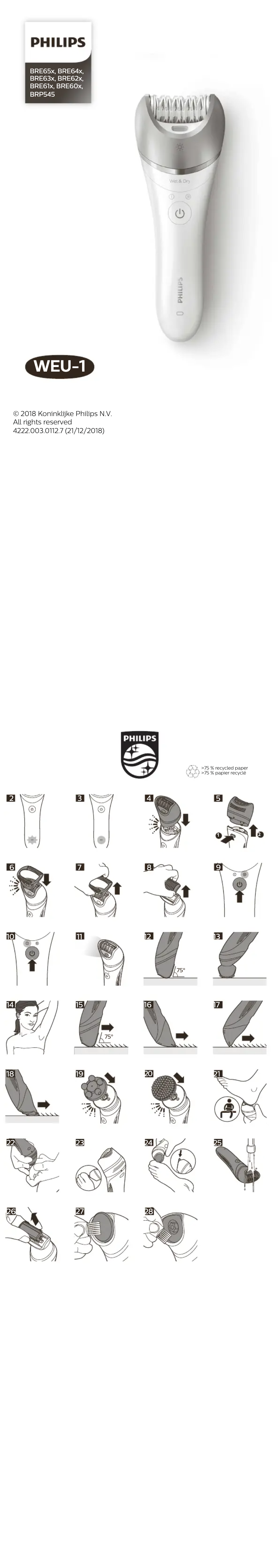 Page n°1 - Manuel utilisateur Philips Satinelle Advanced BRE621
