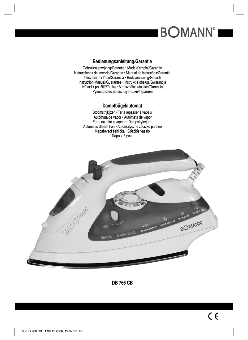 Page 1 de la notice Manuel utilisateur Bomann DB 766 CB