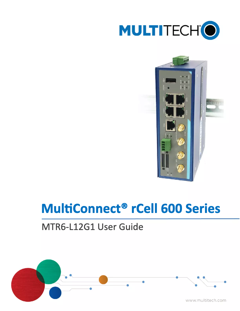 Page 1 de la notice Manuel utilisateur Multitech MultiConnect rCell 600