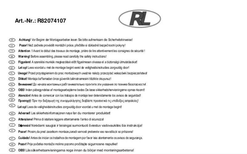 Image de la première page du manuel de l'appareil Laval