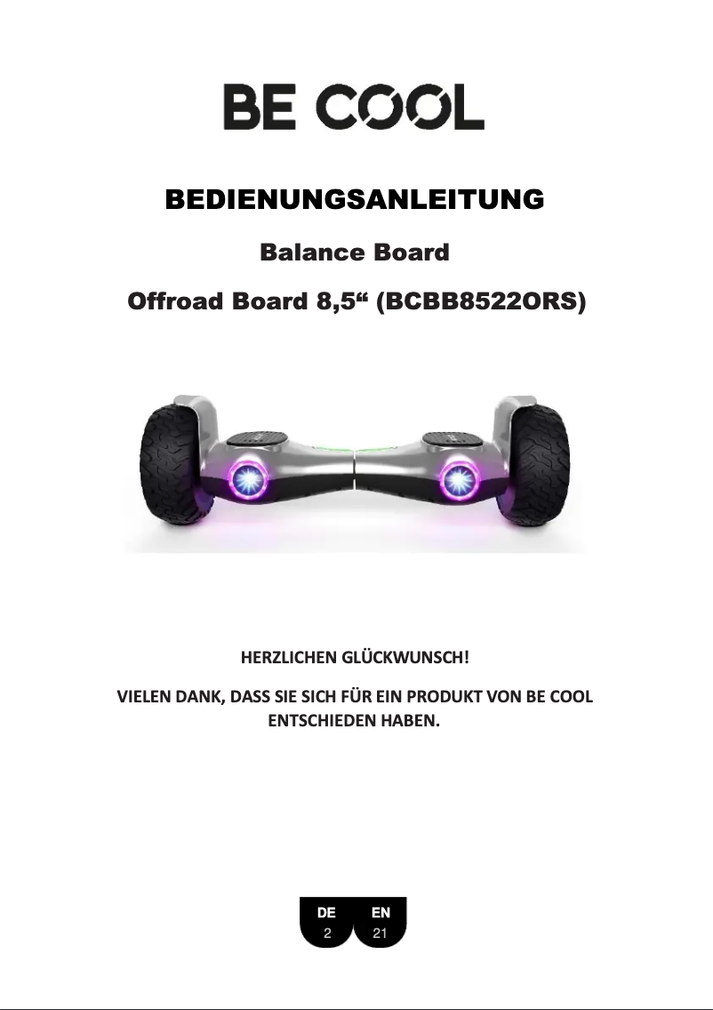 Image de la première page du manuel de l'appareil BCBB8522ORS