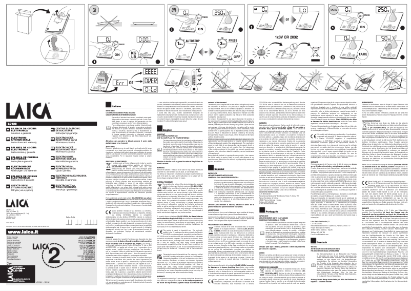 Page 1 de la notice Manuel utilisateur Laica KS1060