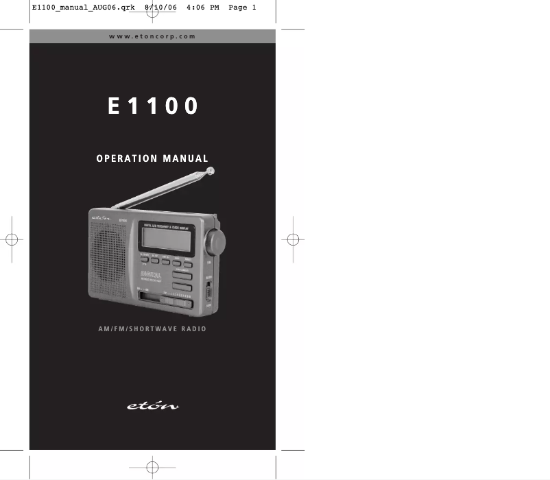 Page 1 de la notice Manuel utilisateur Eton E1100