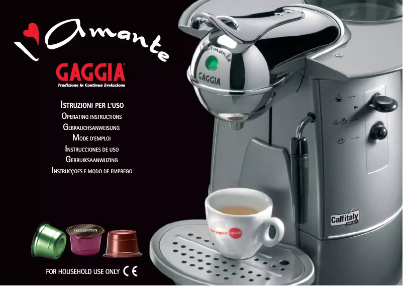 Page 1 de la notice Manuel utilisateur Gaggia Amante Caffitaly