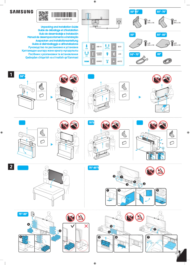Page 1 de la notice Manuel utilisateur Samsung QE50Q80CAU
